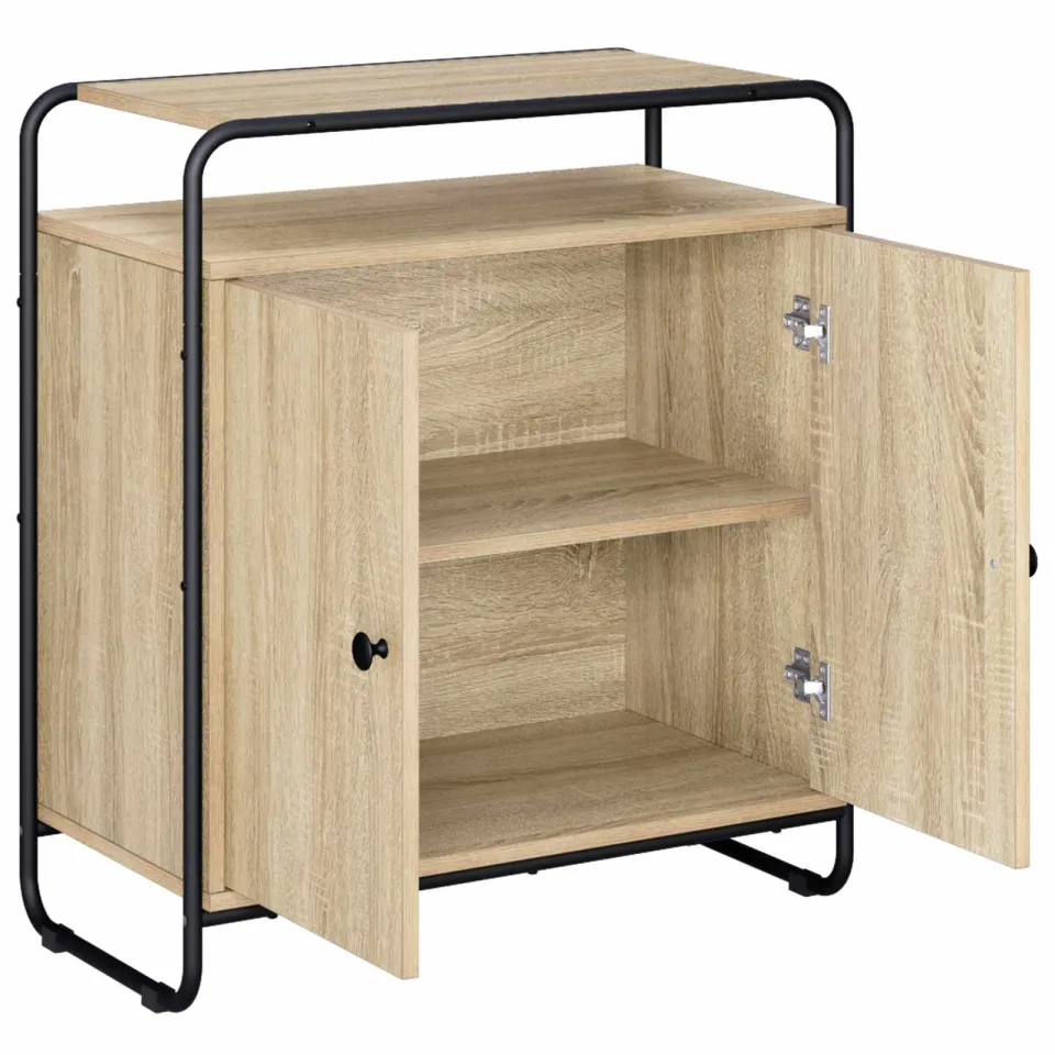 vidaXL Dressoir Sonoma Eiken 68 x 35 x 75 cm Bewerkt hout Bruin