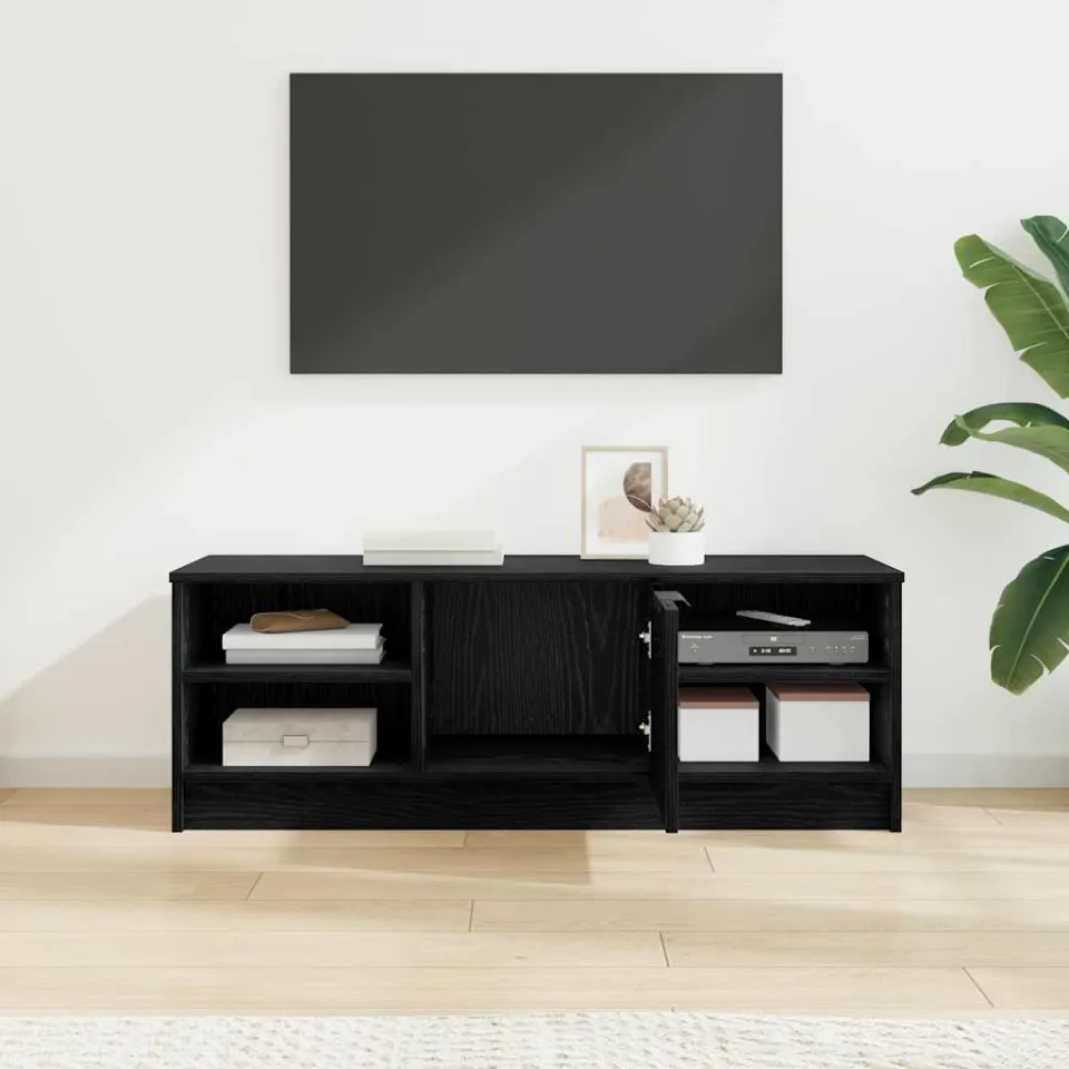 vidaXL TV-kast 102 x 35 x 36,5 cm Zwart Eiken Bewerkt hout, foto 4
