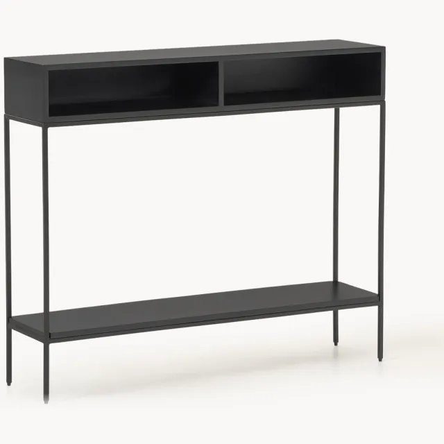 Westwing Collection Wandtafel Lyle van mangohout Zwart