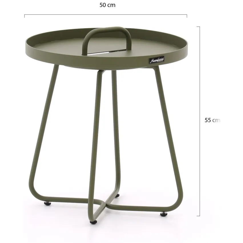 Manifesto Furniture Manifesto Pito bijzet tuintafel ø 50cm (h:55cm) groen, foto 2