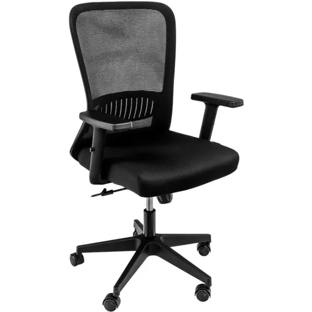 FURVERO Norma - Bureaustoel - Ergonomisch ontwerp - 2D verstelbare armleuningen - Ademend mesh zwart
