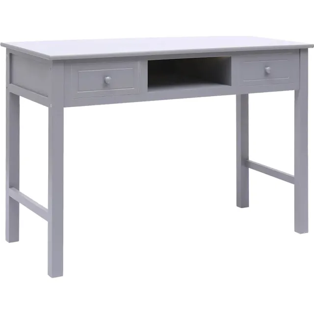 vidaXL Schrijftafel 110x45x76 cm hout grijs