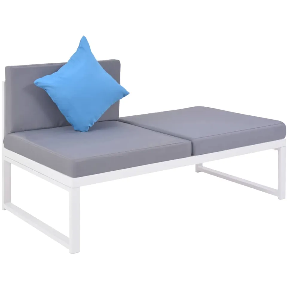 vidaXL 5-delige Loungeset met kussens aluminium en HKC meerkleurig, foto 4