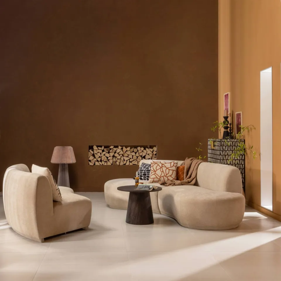 WOOOD Maan Salontafel - MDF - Donkerbruin - 40x80x80, foto 2