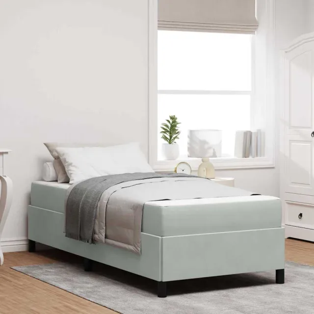 vidaXL Bedframe Lichtgrijs 90 x 200 cm Stof