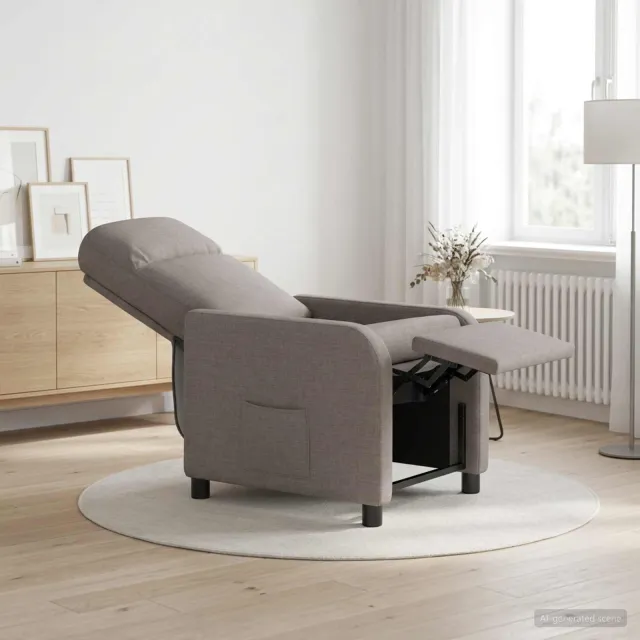 vidaXL Relaxfauteuil Taupe Stof