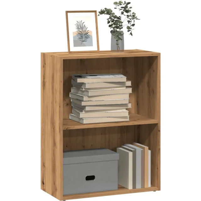 vidaXL Boekenkast 60x30x77 cm bewerkt hout artisanaal eikenkleurig Bruin