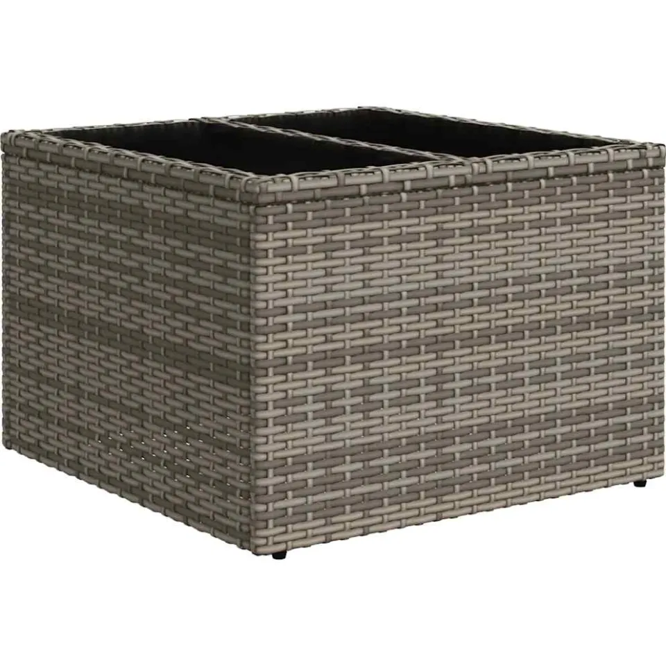 vidaXL 9-delige tuinbankset met kussens, grijs polyrotan, foto 4