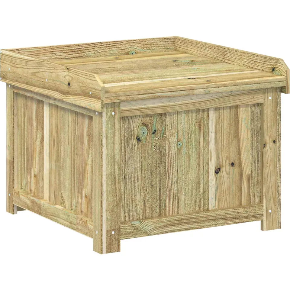 vidaXL Kussenbox voor buiten Geïmpregneerd grenenhout 58,5 x 60 x 47 cm Bruin