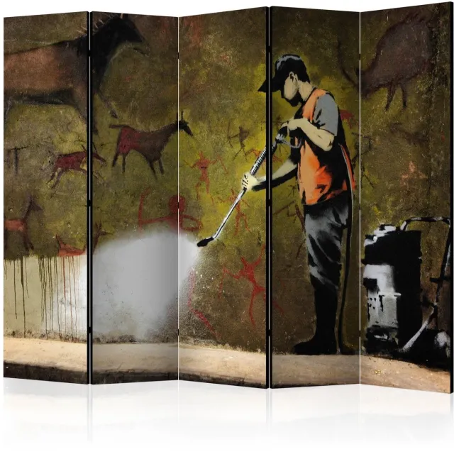 wallmagic.eu Vouwscherm - Banksy - Cave Painting II [Room Dividers] Verschillend