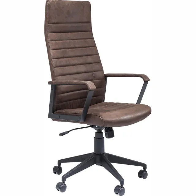 Kare Design Labora High Bureaustoel - Hoge Rugleuning - Bruin Vintage Kunstleer