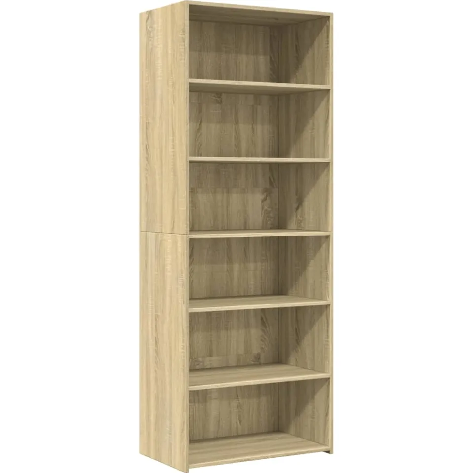 vidaXL Hoge kast 70x41x185 cm bewerkt hout sonoma eikenkleurig, foto 3