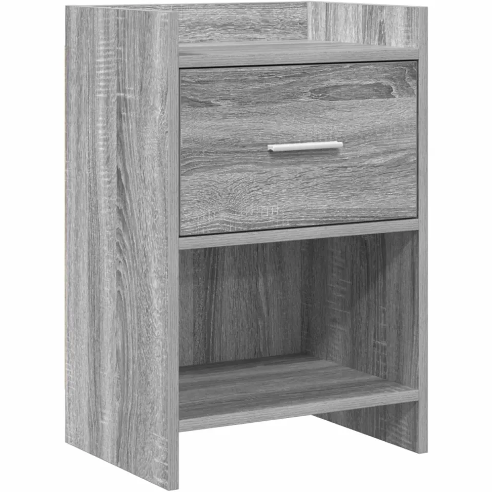 vidaXL Nachtkastjes Grijs Sonoma 40 x 30 x 60 cm Bewerkt hout, foto 3