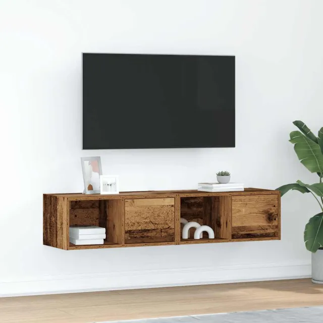 vidaXL Tv-meubels 2 st 60x31x25,5 cm bewerkt hout oud houtkleurig bruin, foto 2