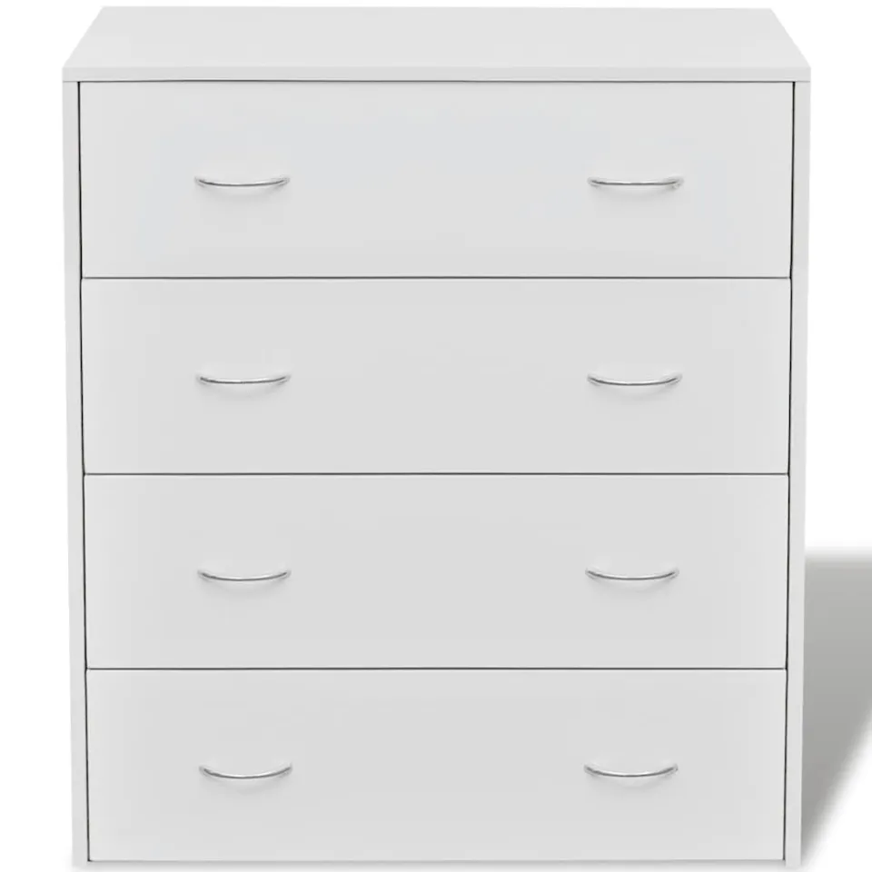 vidaXL Dressoir met 4 lades 60x30,5x71 cm wit, foto 4