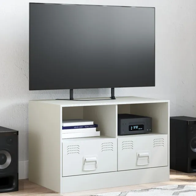 vidaXL Tv-meubel 67x39x44 cm staal wit, foto 2