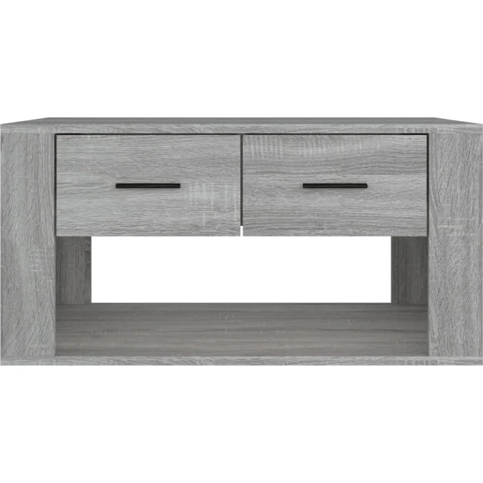 vidaXL Salontafel 80x50x40 cm bewerkt hout grijs sonoma eiken, foto 3