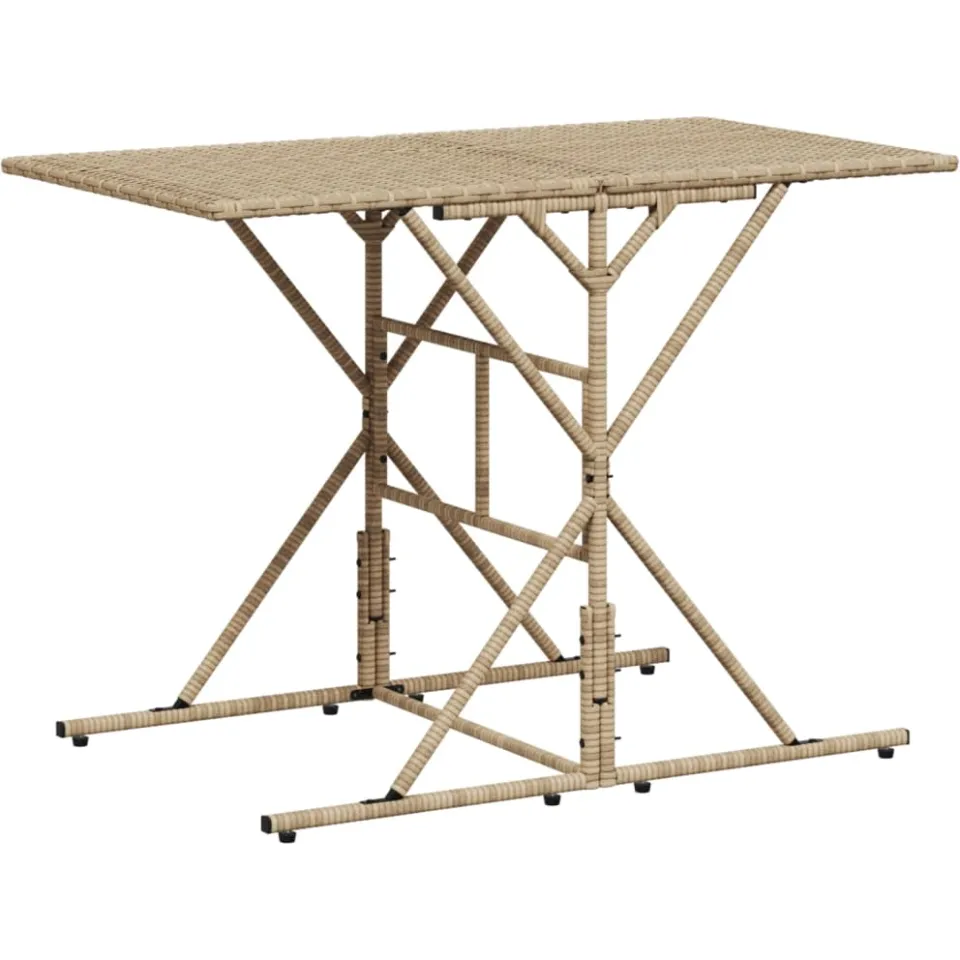 vidaXL 7-delige Tuinset met kussens poly rattan beige, foto 3