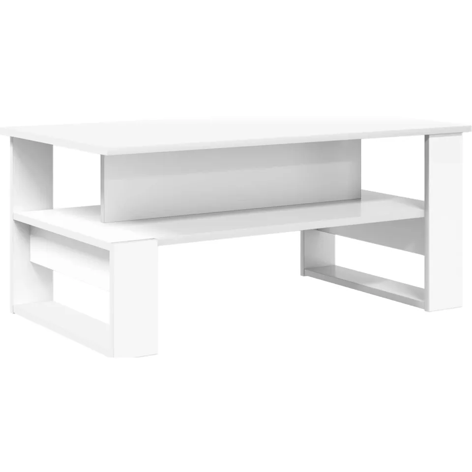 vidaXL Salontafel Wit 90 x 50 x 40 cm Bewerkt hout, foto 3
