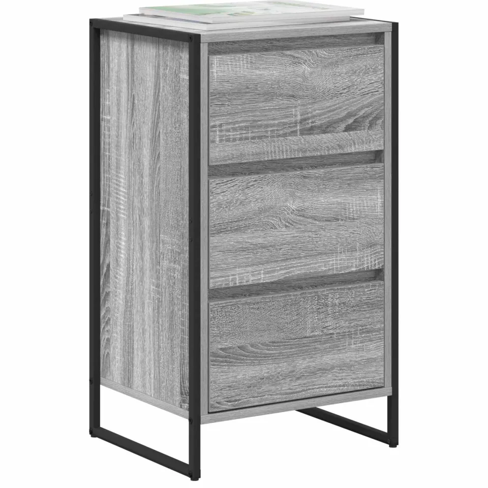 vidaXL Dressoir Grijs Sonoma 43 x 36 x 75,5 cm Bewerkt hout