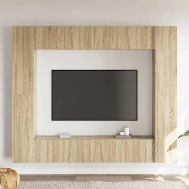 vidaXL 8-delige Tv-meubelset bewerkt hout sonoma eikenkleurig, foto 2