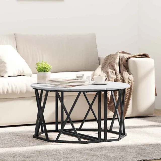 vidaXL Salontafel Grijs Sonoma 80 x 80 x 42 cm, foto 2