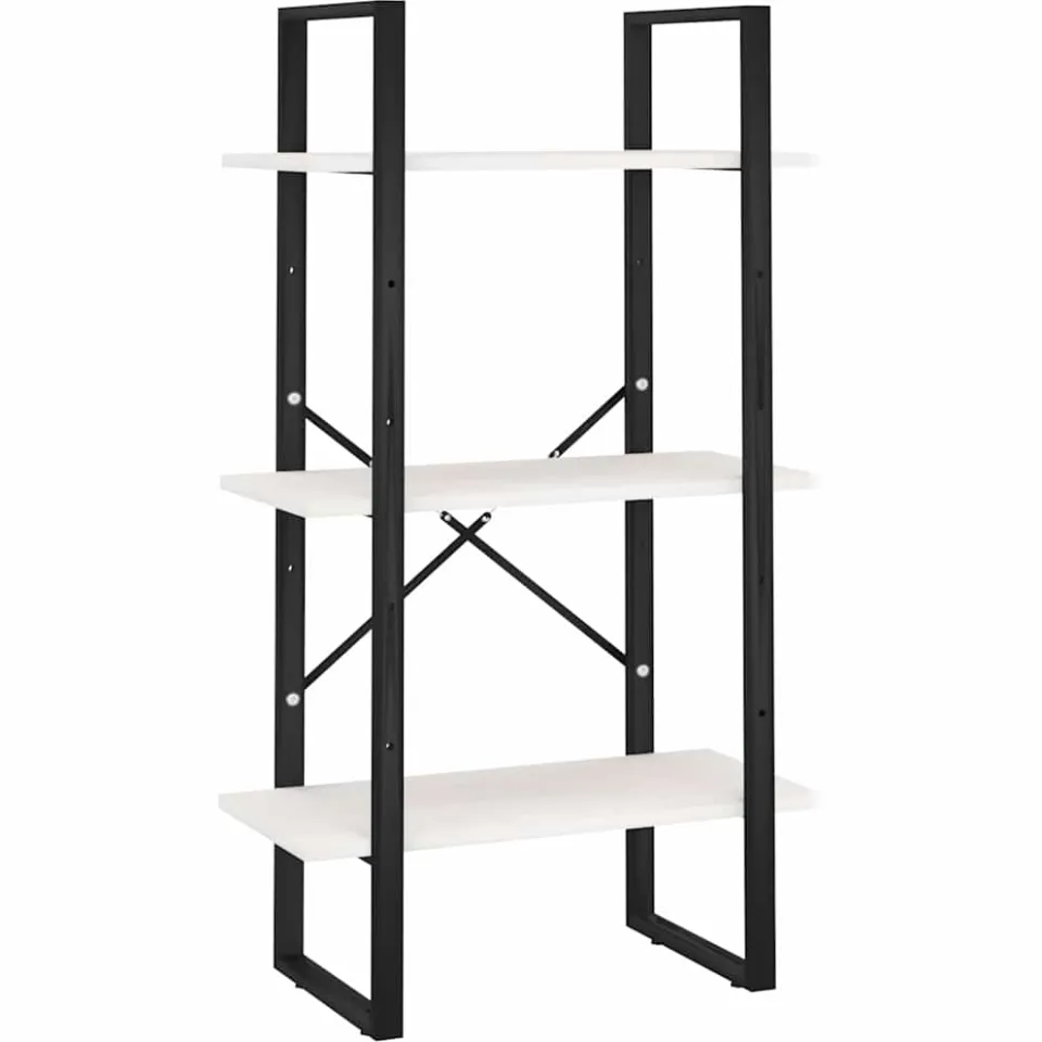 vidaXL Opbergrek 60x30x105 cm massief grenenhout wit