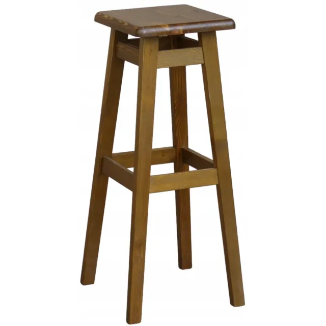 Metdrew Houten Bar Kruk 80cm - Rustiek Eiken Kleur