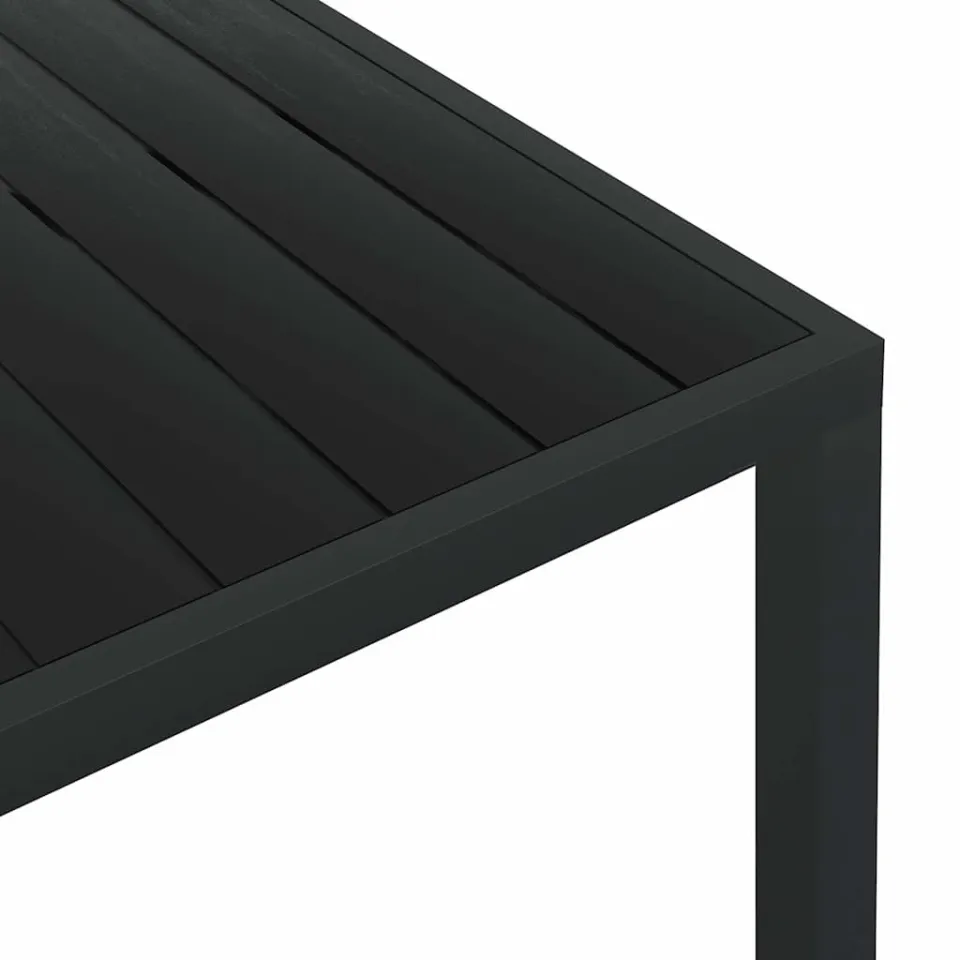 vidaXL Tuintafel 185x90x74 cm aluminium en HKC zwart, foto 3
