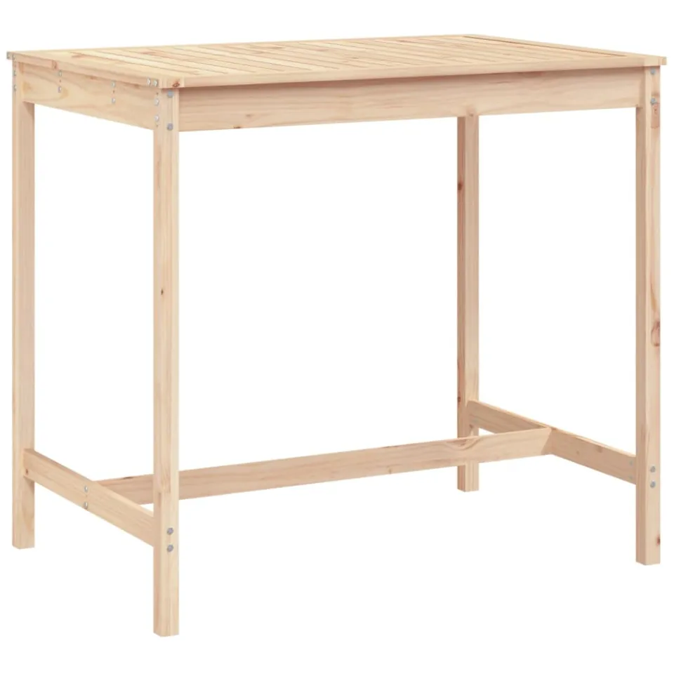 vidaXL Tuintafel 121x82,5x110 cm massief grenenhout bruin, foto 4