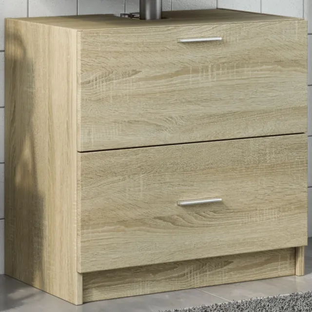 vidaXL Wastafelkast 59x37x59 cm bewerkt hout sonoma eikenkleurig, foto 2