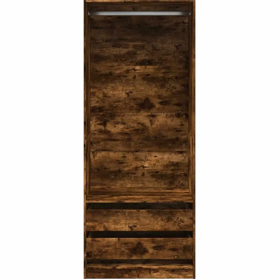 vidaXL Kledingkast 80x50x200 cm bewerkt hout gerookt eikenkleurig, foto 3