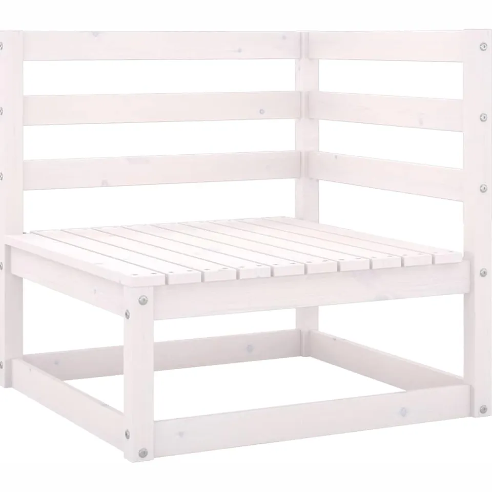 vidaXL 7-delige Loungeset massief grenenhout wit, foto 3