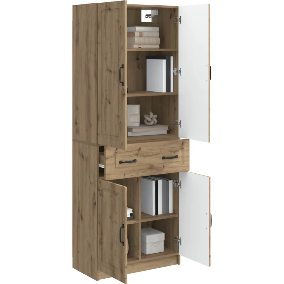 vidaXL Kastenset 2 st Bewerkt hout Bruin