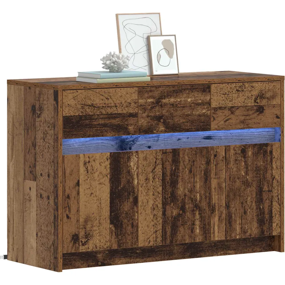 vidaXL TV-kast 91 x 34 x 61 cm Oud hout bruin, foto 2