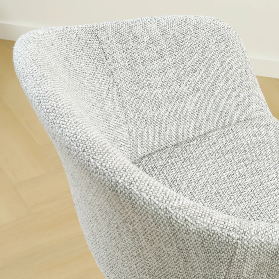Nolon Niva-Otis draaibare tulp barkruk grijs melange - verstelbaar - beige onderstel, foto 5