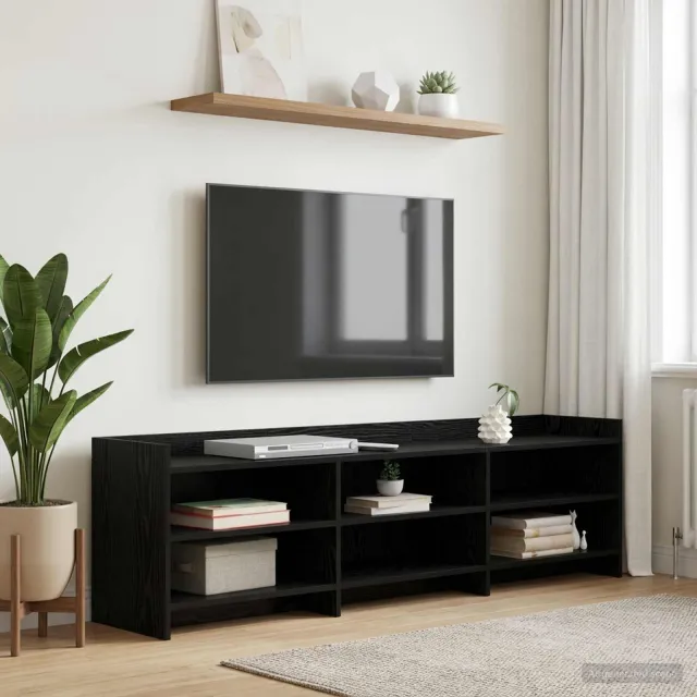 vidaXL TV-kast 168 x 33 x 47 cm Zwart eiken Bewerkt hout, foto 2