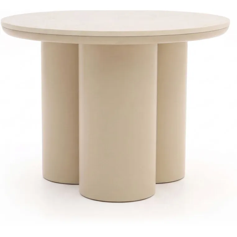 Apple Bee Tonga bijzet tuintafelset ø 80cm (h: 36cm)/ø 60cm (h: 44cm) wit, foto 2