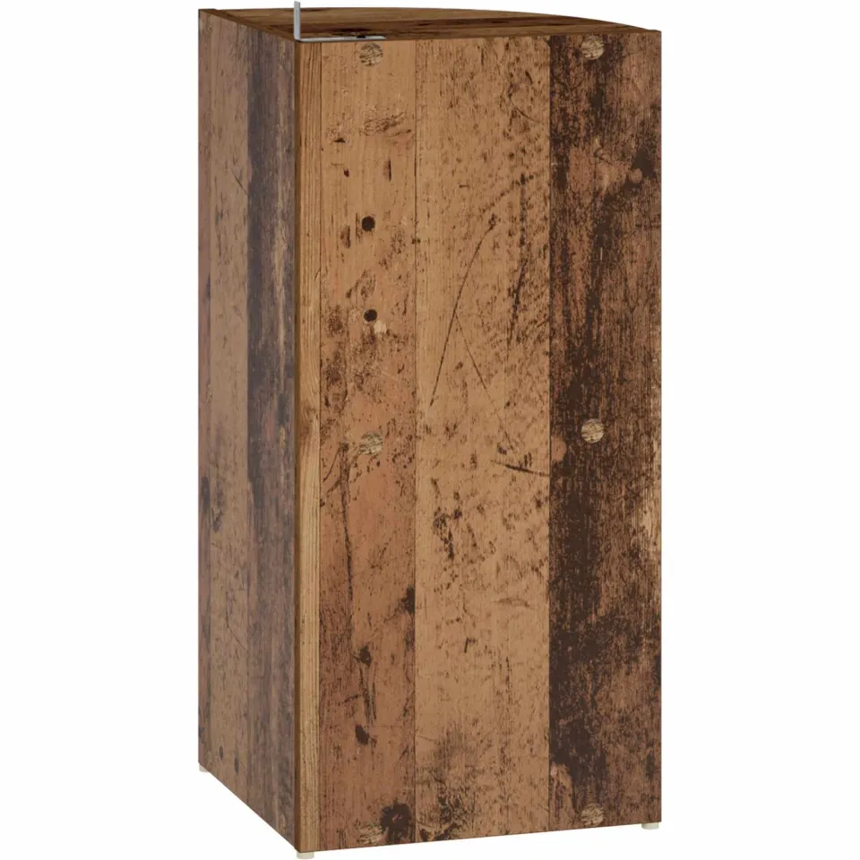 vidaXL Hoekplank 2-laags 31,5 x 31 x 66 cm Bewerkt hout Oud hout bruin, foto 4
