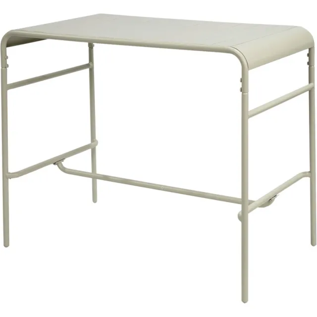 sweeek Hoge tuintafel 4 plaatsen metaal - amélia Beige