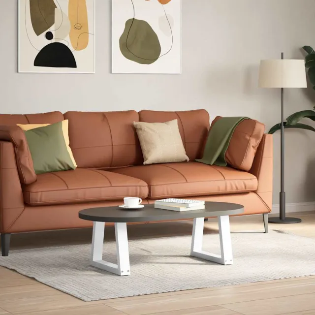 vidaXL Salontafelpoten 2 st V-vormig 40x(30-31,3) cm staal wit