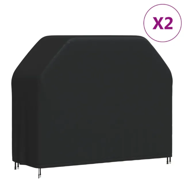 vidaXL Barbecuehoezen 2 st 147x61x112 cm 420D oxford stof Zwart