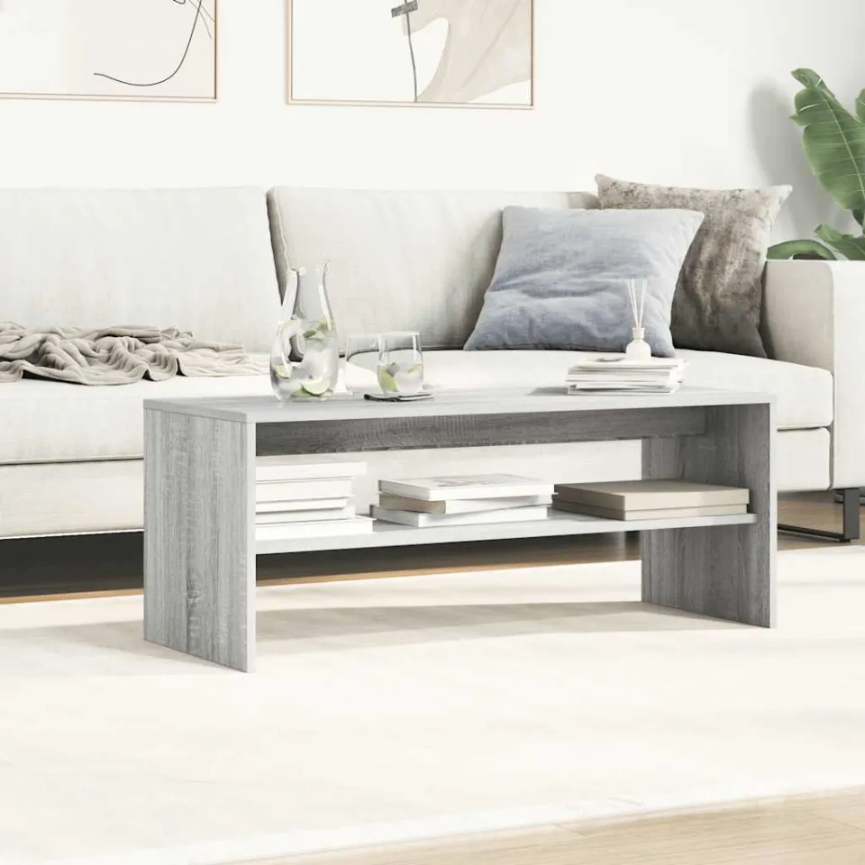 vidaXL Tv-meubel 100x40x40 cm bewerkt hout grijs sonoma eikenkleurig, foto 3