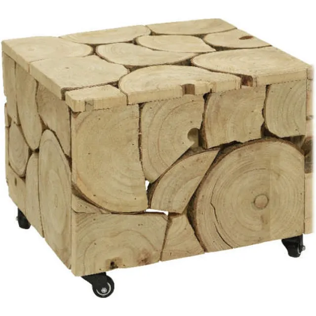 Kaemingk BV Tafel paulwoniah.wielen l47b47h37cm naturel