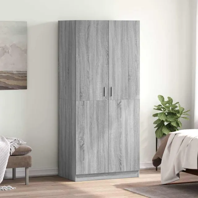 vidaXL Kledingkast 80x52x180 cm bewerkt hout sonoma eikenkleurig, foto 2