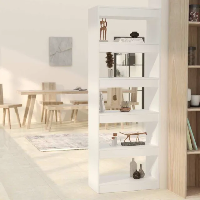 vidaXL Boekenkast/kamerscherm 60x30x166 cm spaanplaat wit, foto 2
