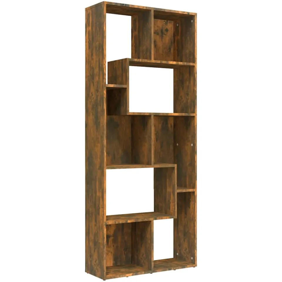 vidaXL Boekenkast 67x24x161 cm bewerkt hout gerookt eikenkleurig Bruin