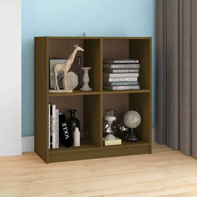 vidaXL Dressoir 70x33x76 cm massief grenenhout honingbruin bruin, foto 2