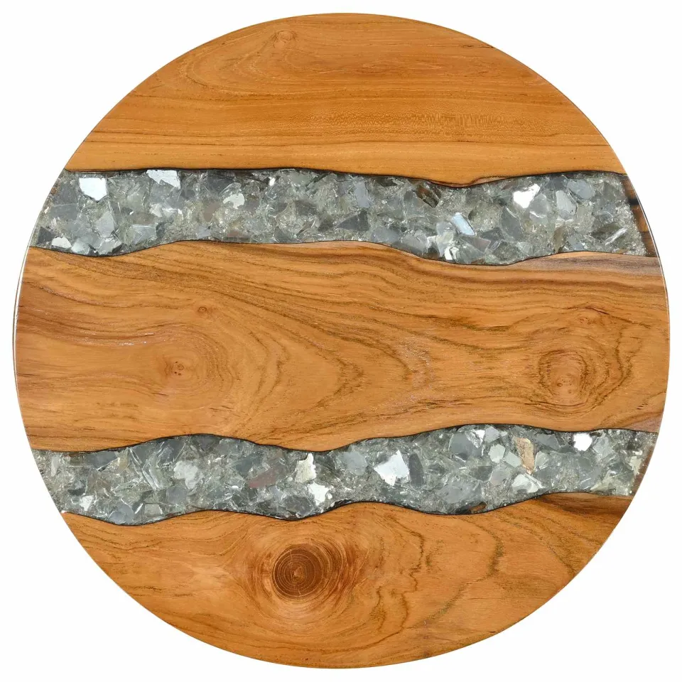 vidaXL Salontafel WEERT Bruin 40 x 40 x 45 cm Massief Teakhout, foto 5
