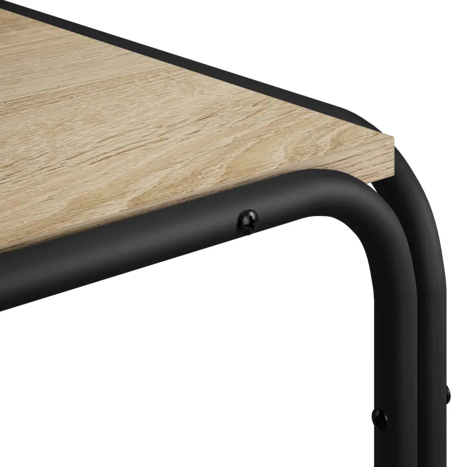 vidaXL Bijzettafel Sonoma Eiken 100 x 50 x 46 cm Bewerkt hout, foto 4